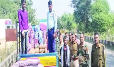 गद्दे और तकिए में भरकर ले जा रहा था 13 लाख का गांजा, एक गिरफ्तार