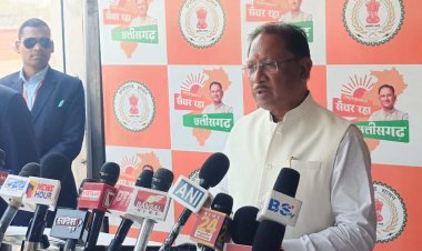 रायगढ़ रवाना होने से पहले सीएम विष्णु देव साय ने लोगों से की विकास के लिए मतदान करने की अपील