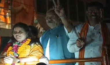 रायपुर की नवनिर्वाचित महापौर मीनल चौबे ने निकाली विजय रैली, बीजेपी के बड़े नेता हुए शामिल