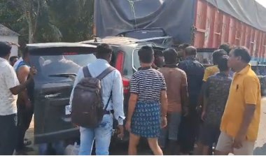 भीषण सड़क हादसा : तेज रफ्तार स्कॉर्पियो और ट्रक में जोरदार भिड़ंत, तीन लोगों की दर्दनाक मौत