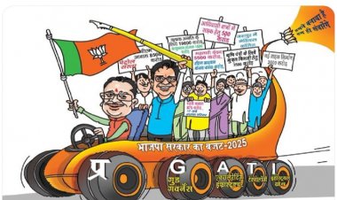 बजट को लेकर भाजपा ने जारी किया ये कार्टून, लिखा, विष्णु के सुशासन में प्रदेश की प्रGATI को लगे नए पंख