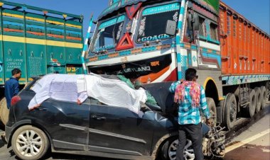 BIG BREAKING : दर्दनाक सड़क हादसे में कार सवार 5 लोगों की मौत