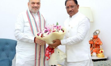 मुख्यमंत्री विष्णुदेव साय ने केंद्रीय गृह मंत्री अमित शाह से की सौजन्य मुलाकात: कहा- बस्तर के विकास को मिल रही नई दिशा