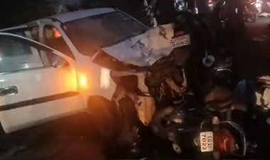 नहीं थम रहा रफ्तार का कहर : 3 बाइक और कार में जोरदार भिड़ंत, 3 की मौत, तीन घायल