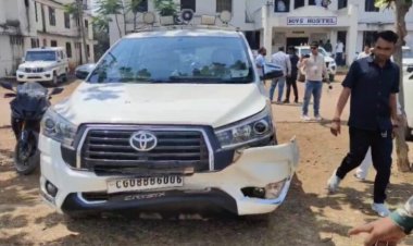 BREAKING : स्वास्थ्य मंत्री जायसवाल की गाड़ी का हुआ एक्सीडेंट, दो MLA और एक पूर्व विधायक की गाड़ियां आपस में टकराई