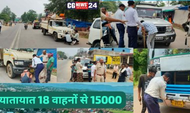 यातायात नियमों को दरकिनार करते पाए जाने वालों 18 वाहन चालकों से 15000/की समन शुल्क वसूला गया साथ ही यातायात नियमों का पालन करने दी गई समझाइश