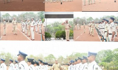 पुलिस कप्तान द्वारा लिया गया जनरल परेड़, परेड उपरांत कराया गया बलवा ड्रील का अभ्यास*