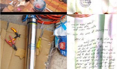 वार्ड 24 के शासकीय बोर मै ठेकेदार के द्वारा लगाया गया खराब मोटर*  *