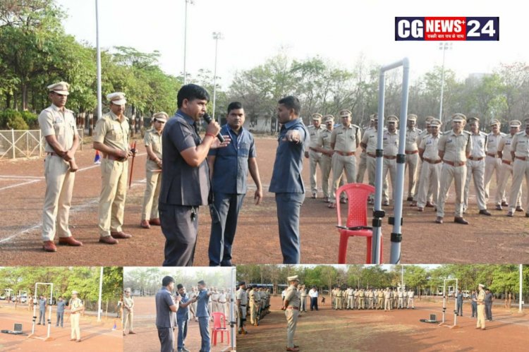 परेड़ में शामिल अधिकारी/कर्मचारियों को बीडीएस टीम के द्वारा वीवीआईपी/वीआईपी ड्युटी के दौरान DFMD, HHMD के उपयोग का दिया गया डेमों ।*