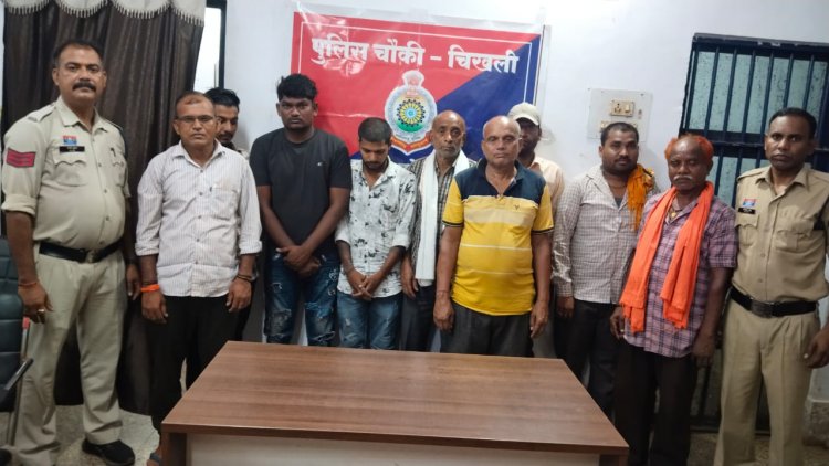 *52 परियों का खेल खेलते जुआरियों पर पुलिस की कार्यवाही नगदी 13940 रूपये एवं 52पत्तीताश जप्त