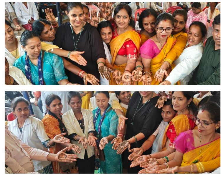 सरकार के अड़ियल रवैये से परेशान, एनएचएम कर्मचारियों का अनिश्चितकालीन आंदोलन जारी — धरना स्थल पर पारंपरिक पोला पर्व का आयोजन और हाथ में महेंदी, लगाकर किया धरना प्रदर्शन,*
