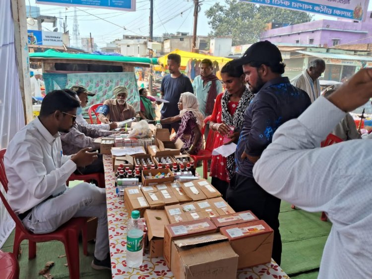 *आयुष स्वास्थ्य मेले के तहत स्वास्थ्य परीक्षण कैंप का किया गया आयोजन*