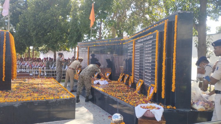 *जिला MMAC रक्षित आरक्षित केंद्र में आईटीबीपी व पुलिस विभाग द्वारा शहीदों को दी गई श्रद्धांजलि*