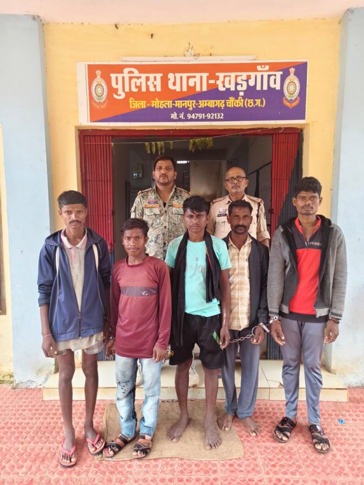 *भेड़ चोरी का हुआ खुलासा पांच आरोपियों को किया गया गिरफ्तार*