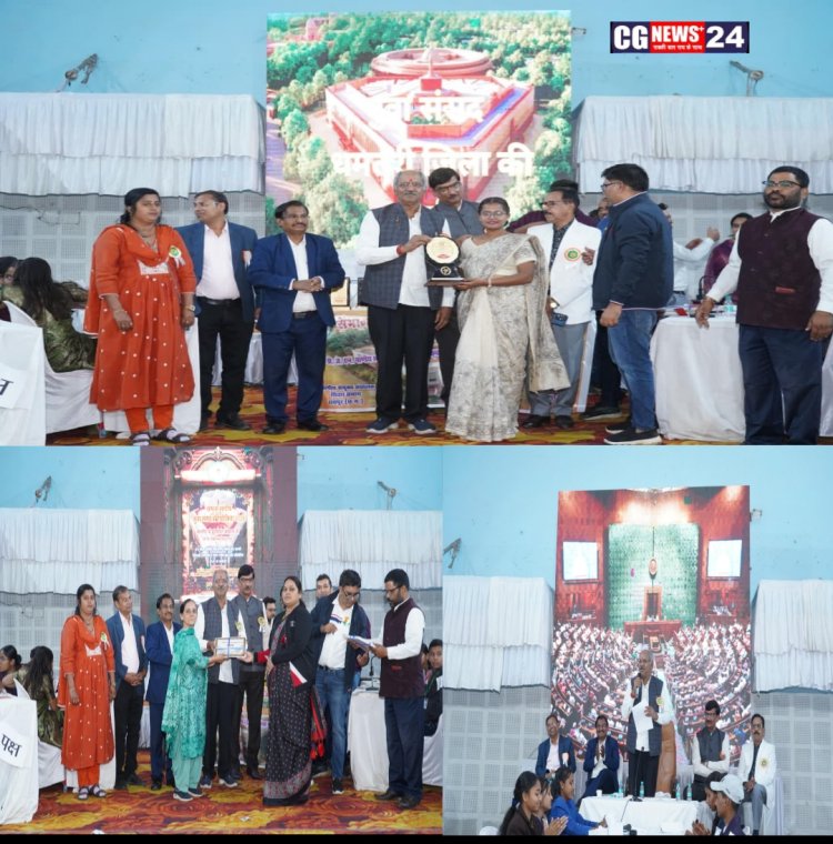 *युवा संसद में सांसद बृजमोहन अग्रवाल का संवाद, छात्रों ने पूछे लोकतंत्र से जुड़े सवाल*