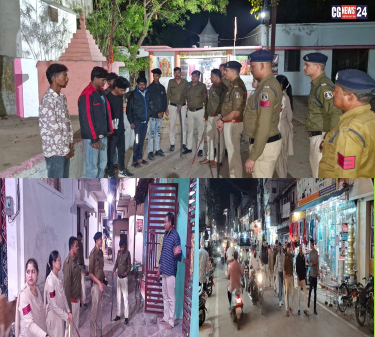 होली पर्व के मद्देनज़र राजनांदगांव पुलिस एक्शन मोड में — 60 से अधिक पुलिस बल के साथ सघन कांबिंग गश्त* 