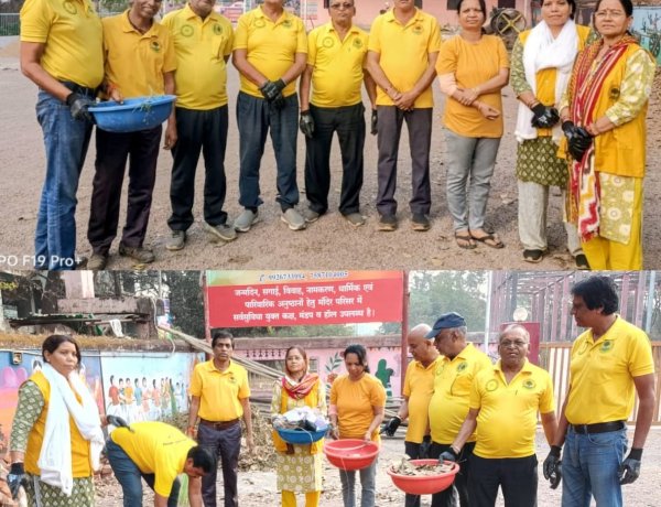 स्वच्छ धरा वेलफेयर समिति का 157 वॉं स्वच्छता, पर्यावरण संरक्षण जागरूकता अभियान  जगन्नाथ मंदिर भिलाई नगर में चल