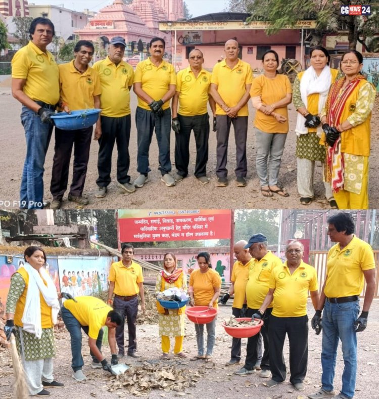 स्वच्छ धरा वेलफेयर समिति का 157 वॉं स्वच्छता, पर्यावरण संरक्षण जागरूकता अभियान  जगन्नाथ मंदिर भिलाई नगर में चल