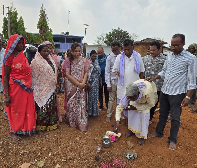 *मानपुर ब्लॉक में जिला पंचायत अध्यक्ष ने 64 लाख रुपए के विकास कार्यों का किया भूमि पूजन*