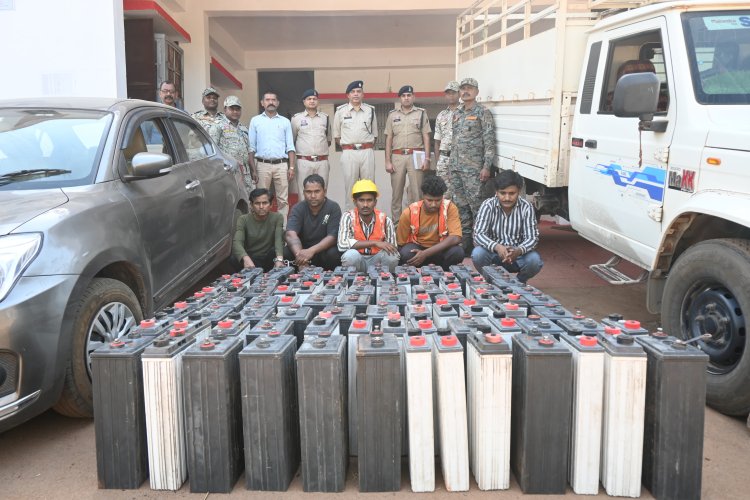 *जिला  MMAC में मोबाइल टावरों से बैटरी चोरी करने वाले गिरोह का हुआ पर्दाफाश,5 आरोपी किए गए गिरफ्तार*