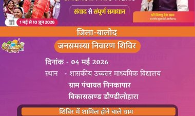 सुशासन तिहार 2026 के अंतर्गत जनसमस्या निवारण शिविरों का आगाज 04 मई से*