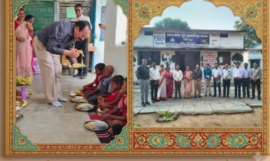 *अपर कलेक्टर मिथलेश  डोंडे ने पूर्व माध्यमिक शाला वागिनसुर में न्योता भोज का किया गया आयोजन*