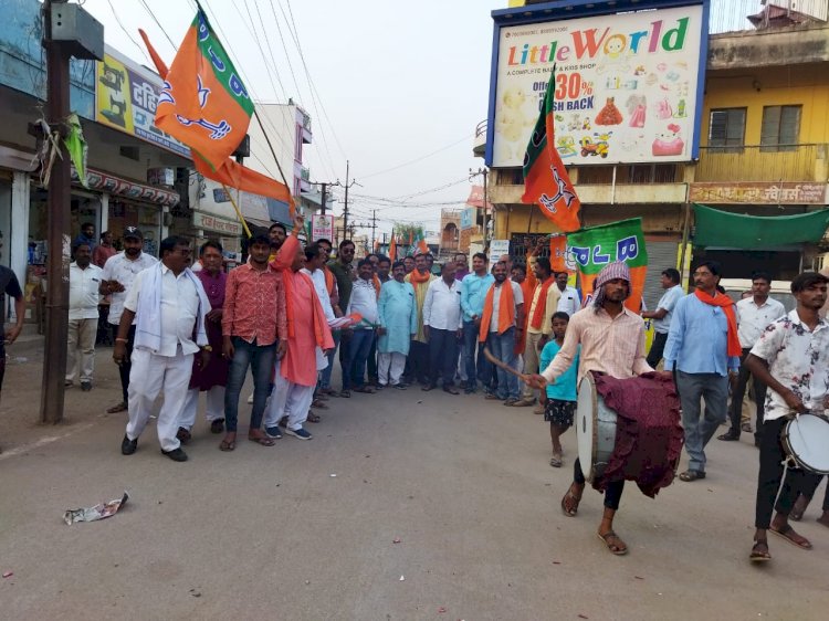 विधानसभा चुनावो में 4 राज्यों में भाजपा की प्रचंड जीत पर बालोद में भाजपाइयों ने मनाया जश्न ,निकाली विजय रैली