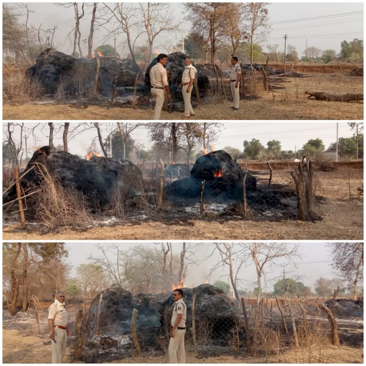 मोहंदीपाठ में फिर से हुई आगजनी की घटना तत्काल अर्जुंदा पुलिस एवं ग्रामीणों की सूझबूझ से पाया गया आग पर काबू