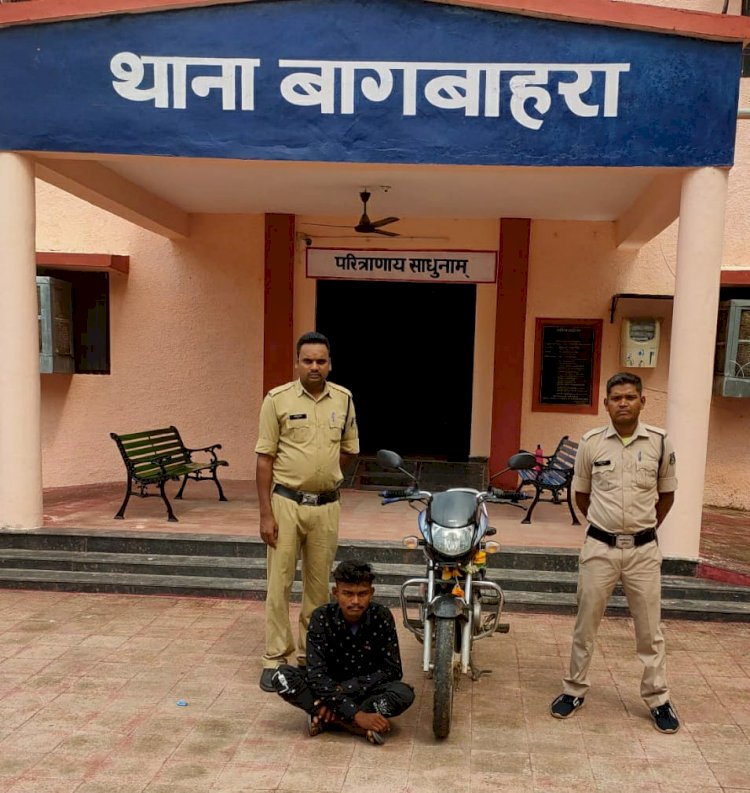 मोटर सायकल चोरी करने वाला आरोपी संदीप बाघ‍ गिरफ्तार जानिए खबर में