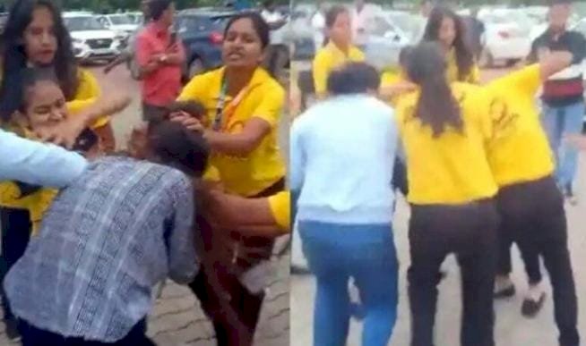 रायपुर एयरपोर्ट में खुलेआम दबंगई ,गुंडागर्दी , ट्रैवल कंपनी की युवतियों के बीच लडाई