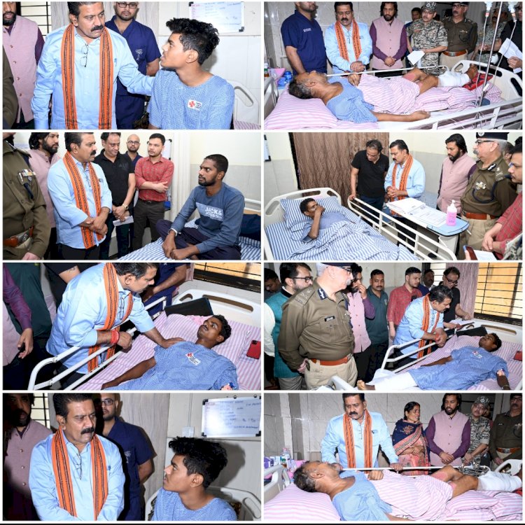 *उप मुख्यमंत्री श्री विजय शर्मा घायल जवानों से मिलने पहुंचे हॉस्पिटल*     *हाल-चाल पूछा और शीघ्र स्वास्थ्य लाभ की कामना की*