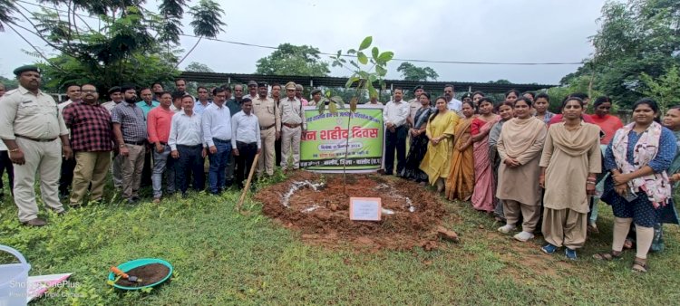 बालोद वनमण्डल अधिकारी के निर्देशानुसार एसडीओ डिम्पी बैस के मार्गदर्शन में शहीद स्व. सुरेश राव की याद में पौधा रोपण एवं दीप प्रज्वलित कर राष्ट्रीय वन शहीद दिवस के अवसर पर शहीद परिवार को किया गया समान्नित