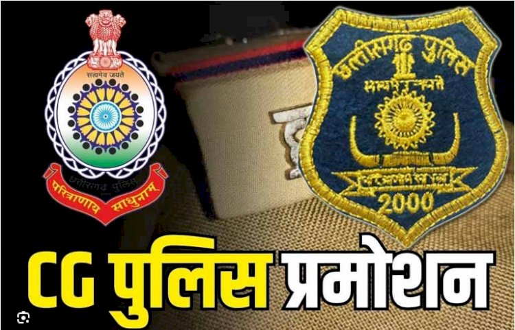 ब्रेकिंग : छत्तीसगढ़ पुलिस में 9 सब इंस्पेक्टरों का हुआ प्रमोशन, डीजीपी ने जारी किया आदेश, देखें लिस्ट..!!